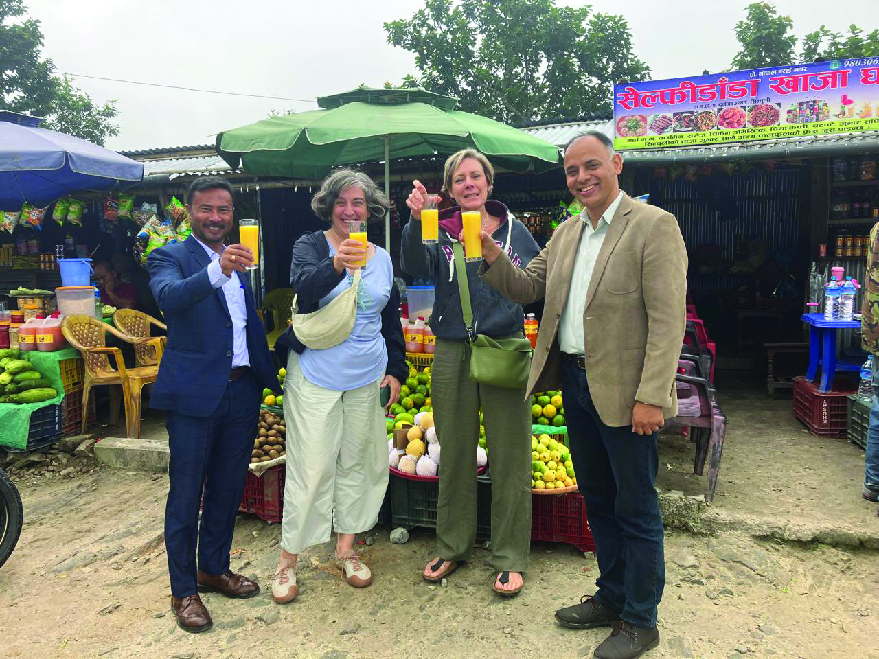 /Ambassador with colleagues in Sindhuli